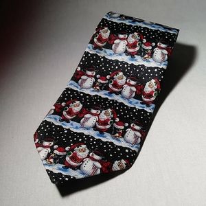 Santa & Snowman & Penguin Christmas Tie